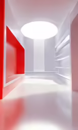 a room with bright light and no people inside it