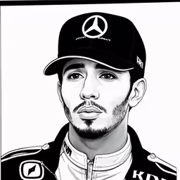 a drawing of a man with a hat on