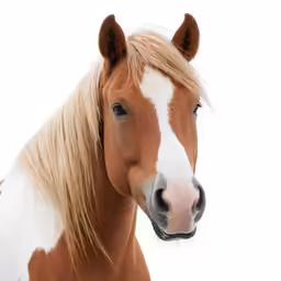 the chestnut horse has blonde hair and is standing