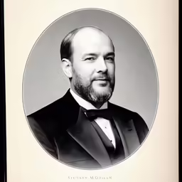 this is a portrait of an old gentleman wearing a suit and bow tie