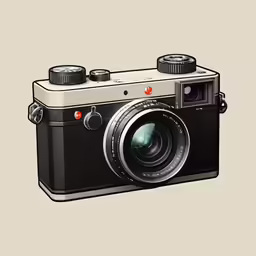 an old fashioned camera with the top half facing away