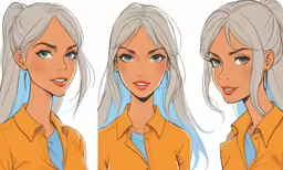 the head and shoulders of a blonde haired woman