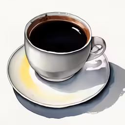 an illustrated image of a coffee cup on a saucer