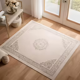 a room that has a rug in it