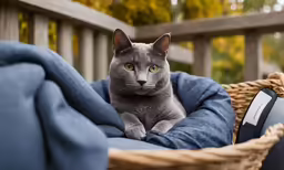 a cat sitting in the middle of a basket