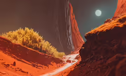 the planet with an extra star and a barren landscape