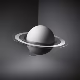 a saturn scene with the moon in the middle and the moon in the middle of the space
