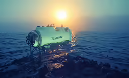 there is a tank that is on the water