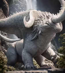the mammoths have very long tusks
