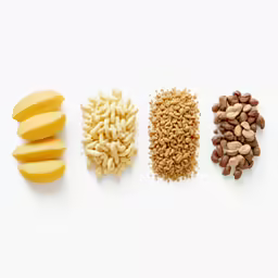 different ingredients laid out on top of each other