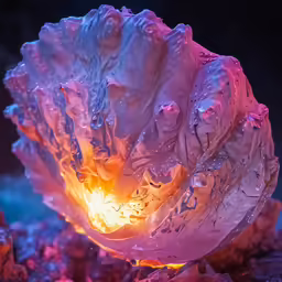 a group of very pretty looking plant with some lights on