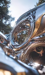 a metal item is shown near the trees