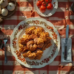 a plate of food that is sitting on a table