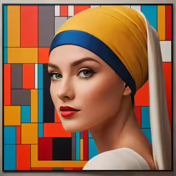 a painting that is on display in a room