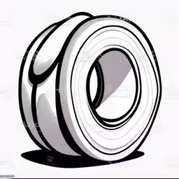 an abstract black and white drawing of a tube of paper,an abstract black and white picture of a round object royalty,the drawing is of a rolled up paper,a rolled up roll of paper sitting on top of a white table,a black and white line drawing of a rolled up round object