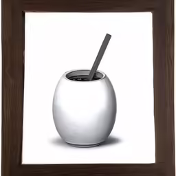 a painting of a drink in a silver glass