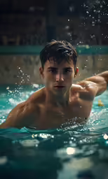 a man in the water is posing with his shirt off