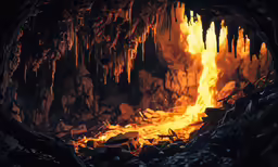 a lava cave is very intense and very close to the water