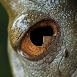 the eye of a giraffe is looking at the photographer