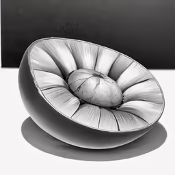 a white ceramic bowl with black and white designs