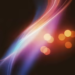 blurry light streaks in the dark background