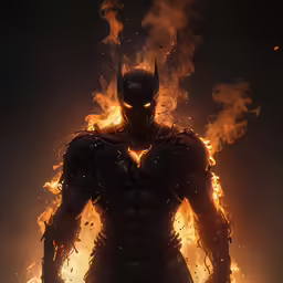 the dark knight rises from the flames