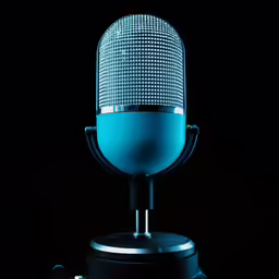 an electric microphone on a table
