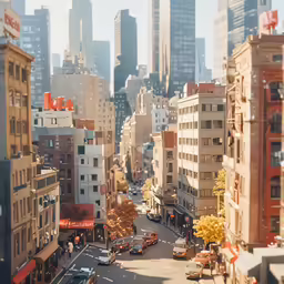 a city street with cars and people driving on it