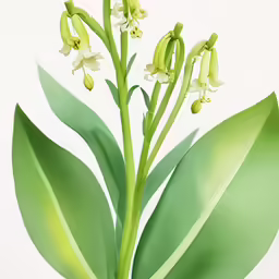 a plant with flowers inside of it on a white surface