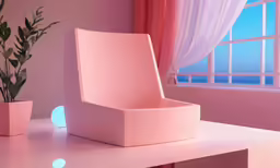the pink color palette adds color to the pink room