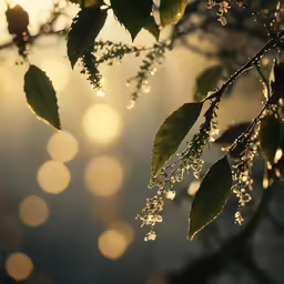 a branch that has been opened to the sun