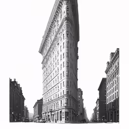 a black and white photo of a building with a steeple