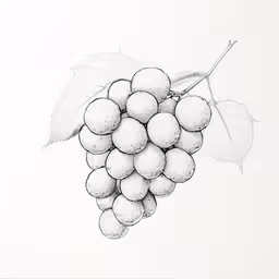 grapes are drawing with pencils by john smith
