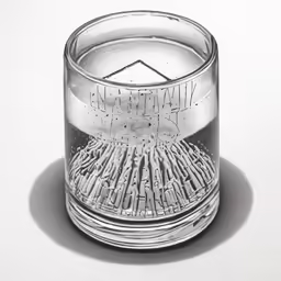 an image of a glass filled with objects