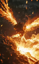 large blazing fire in a field full of grass