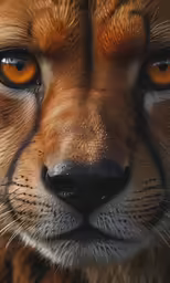 an orange - colored animal looks at the camera with one eye open