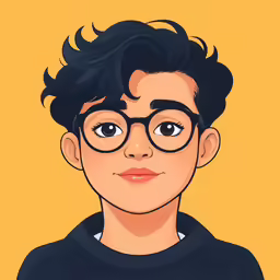 an avatar of a man with glasses, and no beard