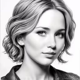 a woman in leather jacket looking straight ahead