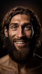 a man has long hair and is smiling