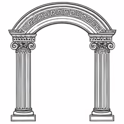 an illustration of a roman arch