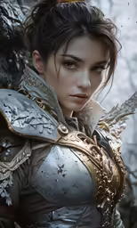 the princess of the rings is dressed in silver and gold
