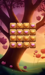 an image of a tree with hearts on it