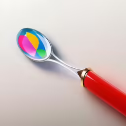 a small circular colorful object placed on top of a table