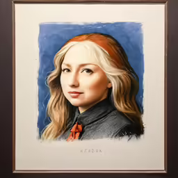 a picture of a woman with red hair