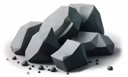 three pieces of grey rocks surrounded by pebbles