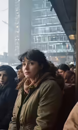 there are people in the bus or train