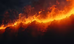 a group of mountain ranges that are spewing up fire