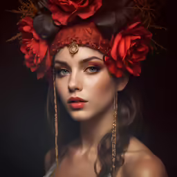 a woman is dressed up like an indian princess