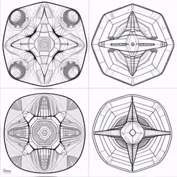 six drawings of circles are shown in different positions