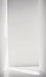a large white room has the sunlight streaming in